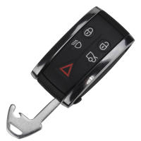 Carcasa De Llave Remota Jingyuqin Para Jaguar X XF JF XJ XE XJL F-PACE XK XKR 5 Botones Entrada Sin Llave De Acceso Inteligente Caso De Fob Inserto Hoja - details 0