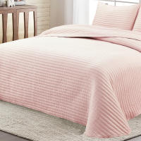 Vivid Torral - Colcha Bouti Verano Bianka Rosa SuperSuave Deluxe + Fundas De Cojines* Poliéster, Fresquita, Transpirable, Diseño, Primavera, Verano, Diseño Deluxe. - details 1