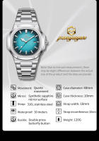Reloj De Hombre PENGAGAR Lujo Militar Quadrado Impermeable Luminoso Con Fecha Y Día De La Semana Acero Inoxidable Reloj De Cuarzo Con Estuche - details 13