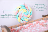 Protector de cuna para bebé, tejido a mano danés con trenza de cuatro hilos, anticolisión. - details 5