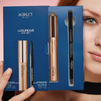 Pack rutina maquillaje KIKO Milano Luxurious Eye Set, Set de maquillaje: 1 máscara con efecto de pestañas remodeladas y 1 lápiz de ojos  - details 0