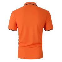 Camisa Polo De Hombre 100% Poliéster Secado Rápido Manga Corta Estilo Slim Fit Color Sólido Con Logo Moda Verano - details 7