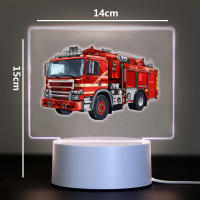 Lámpara De Mesa LED Creativa Para Bomberos Luz Nocturna De Acrílico Cambio De Color Regalo 3D Iluminación Nocturna - details 9