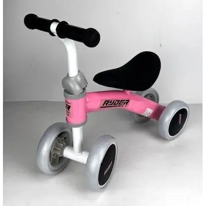 Bicicleta sin pedales My first Ryder de 4 ruedas, con diseños exclusivos de Patrulla Canina o en Rosa o Turquesa  Correpasillos ligero y resistente Paw Patrol. Con sillín acolchados. A partir de 18 meses.  Usable y bonito. Calidad a buen precio. - 1
