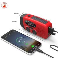 Radio De Meteorología Con Emergencia Solar Manivela De Acrílico FM/AM/NOAA Cargador De Teléfono USB Y Luz De Mano LED 2000mAh - details 7