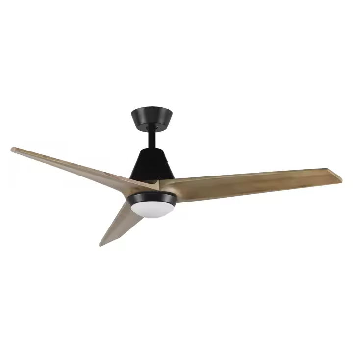 Ventilador de techo XTRELAMP HELGAR Motor Dc  6v NEGRO 18W con mando a distancia 2000 lm Diámetro 132cm - 1