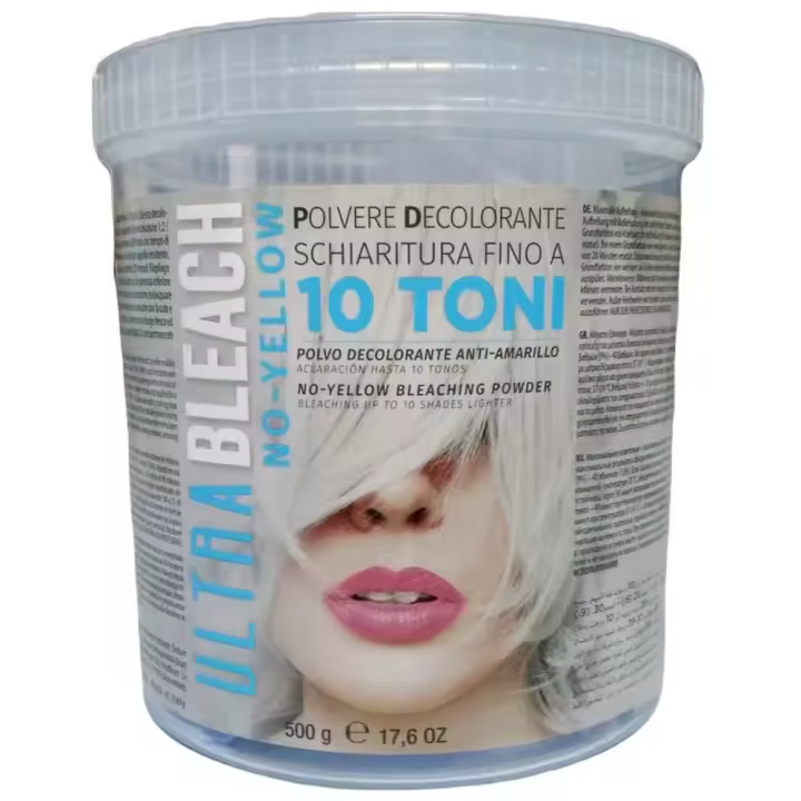 Polvo Decolorante Azul ULTRA BLEACH No Yellow 10 Tonos - Máxima Iluminación y Protección - 1