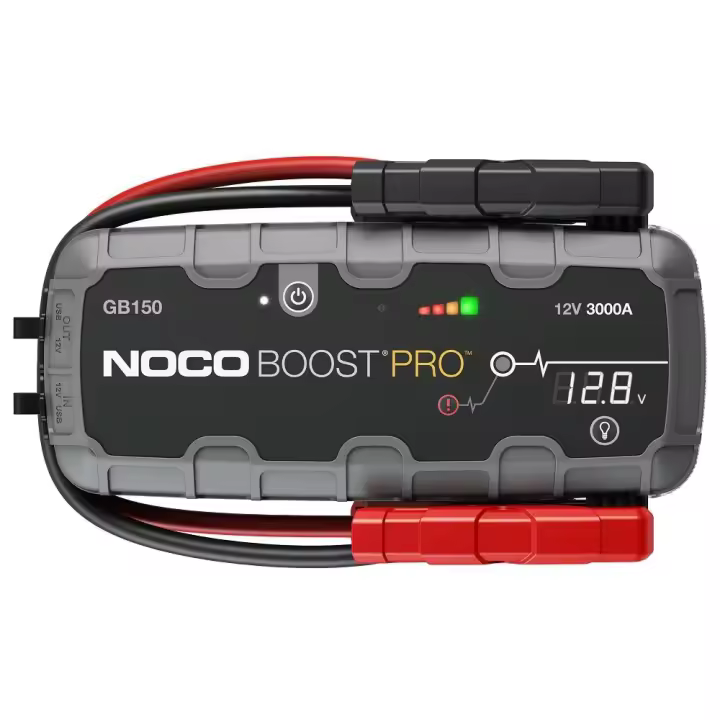 NOCO Boost GB150: Arrancador de Batería de Litio de 3000A UltraSafe – Antichispas y Protección contra Polaridad Inversa – Power Bank USB y Linterna LED – para Motores de Gasolina 9,0L y Diésel 7,0L - 1