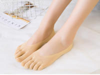 5 Pares De Calcetines De Pentagrama Para Mujer Primavera Verano Malla Fina Bocata Suave Absorbente De Sudor De Seda De Hielo - details 0