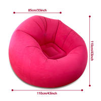 Sofá Inflable Lounger Para Dormitorio Y Salon Asiento De Algodón Esponjoso Portátil Y Plegable Para Camping Al Aire Libre - details 5