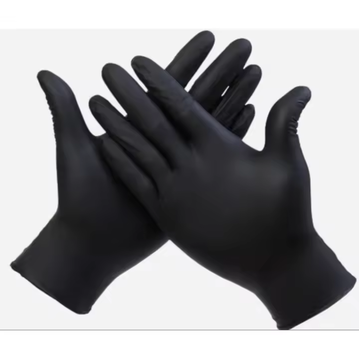 GUANTES SUEM  NITRILO SIN POLVO COLOR NEGRO caja 100 uds. (tallas a elegir S, M o L) - 1