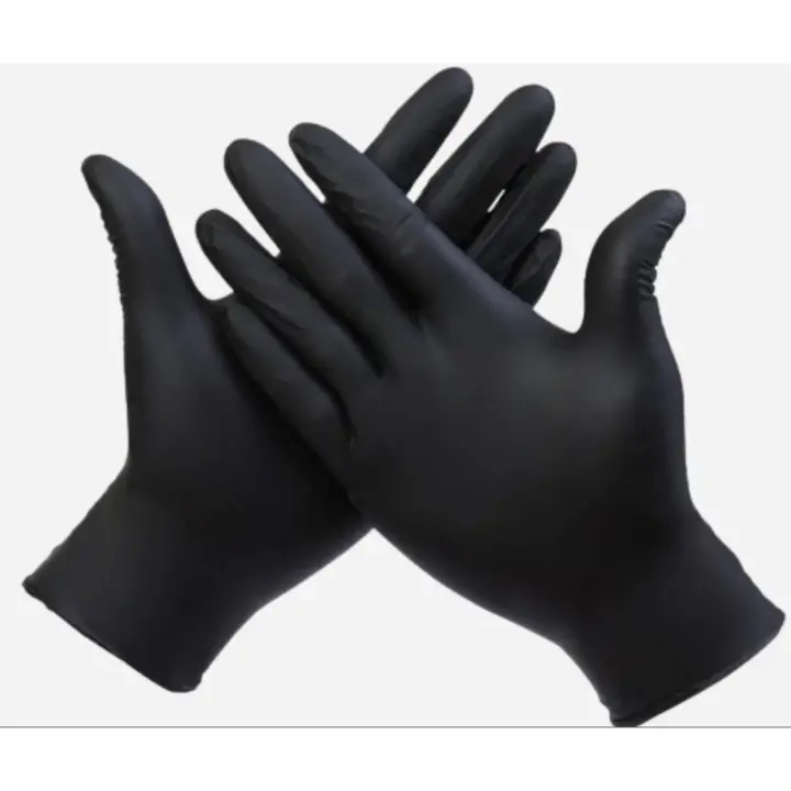 GUANTES SUEM  NITRILO SIN POLVO COLOR NEGRO, 3  cajas de 100 uds. (tallas S, M y L) - 1