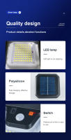 Spotlight Solar Exterior 5500K Luz De Jardín Decorativa Para Patio Yard Lámpara De Pared Solar Con Inducción Luz De Suelo Para Jardín Moderna IP65 ABS Batería De Litio - details 3