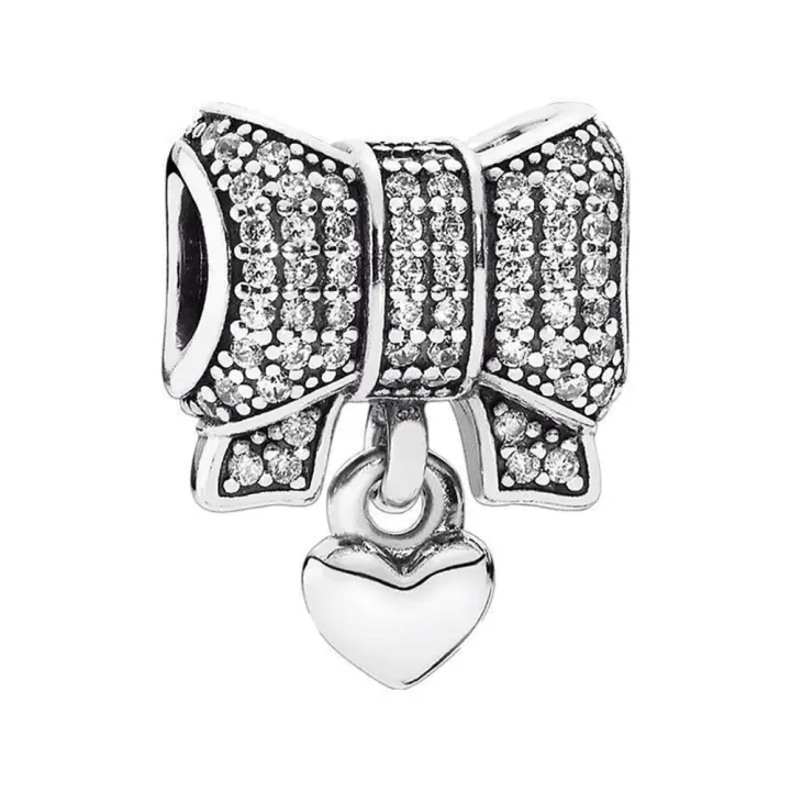 Pandora Charm de Colgante en Plata de Ley Arco y Corazón 791776CZ，Incluye Caja Original - 1