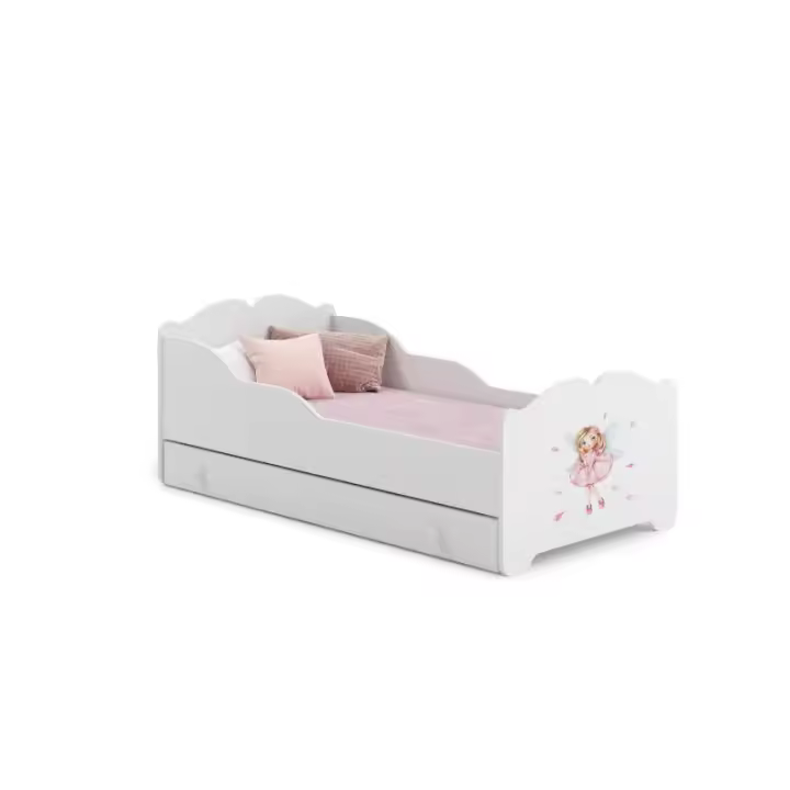 Cama de criança 140 x 70 com gaveta, colchão e estrado incluídos Kobi Anna Girl with Wings - 1