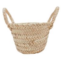 Pack 5 Mini Capazo Palma Ideal para bodas y Comuniones,Cesta  Arras de Niña Tamaño Perfecto para Poder Llevarlo Medidas 16 cm de Ancho x 18 cm de Alto x 10 cm Base - details 2