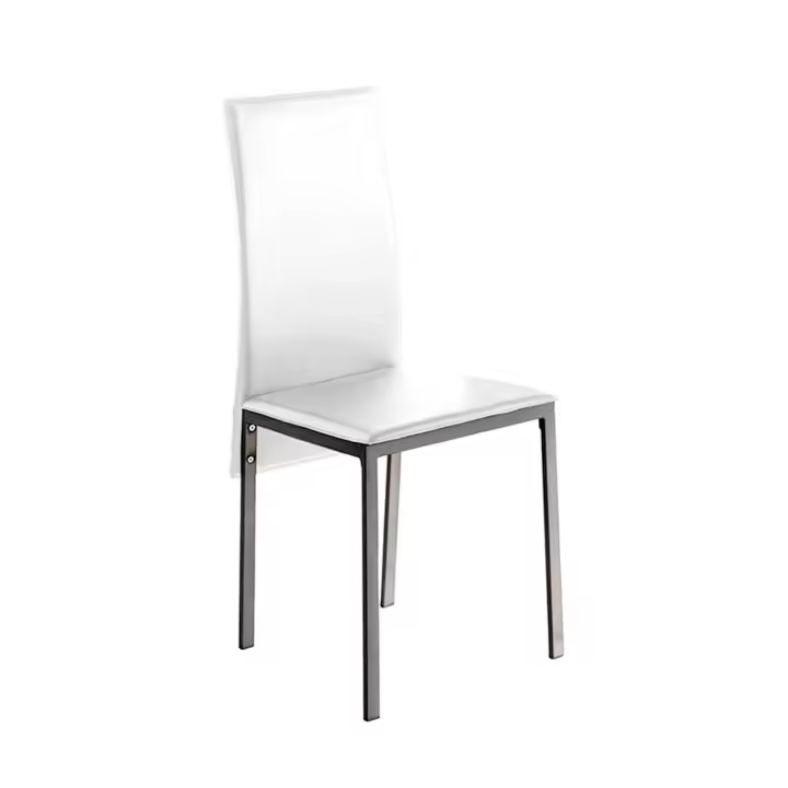 Momma Home Set de 4 Sillas de Comedor Melbourne Blanco Ecopiel/Metal - 1