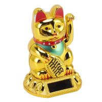 Adorno De Gato Felino Solar Iluminación Inducción Brazo Balanceante Estatua Japonesa De Suerte Para Decoración De Casa Coche Oficina - details 6
