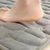 Alfombra De Pies Para Baño Y WC Antideslizante Absorbente De Agua Impermeable U-Shaped Alfombrilla De Poliéster 100% - details 1