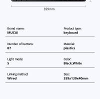 Teclado Mecánico USB MUCAI De 87 Teclas Con Iluminación LED Retroiluminada Para Gaming Switches Rojos Adecuado Para Escritorio - details 10