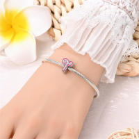 925 Plata Esterlina Romántica Rosa 26 Letras DIY Encantos Bolas Adecuadas Para Pulseras Pandora Joyería Fina Regalo De Cumpleaños - details 24