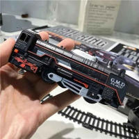Juguete De Tren De Ferrocarril Clásico Eléctrico Con Luz Para Niños Y Niñas Set De Pistas De Regalo De Navidad Modelo a Escala 1:18 - details 2