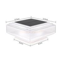 Lámpara Solar De Poste Para Jardín Y Patio Luz De Capa De Pared Exterior Impermeable Con Sombrilla Cuadrada Luz Cálida Para Deck Y Valla - details 9