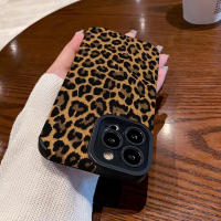 Funda De Silicona De Leopardo Marrón Y Negro Lujo Para iPhone 15 14 pro Max 11 12 13 Mini SE 8 7 plus X XR XS MAX Cubierta De Cuero Suave Antigolpes Resistente Al Polvo Y Arrugas - details 5