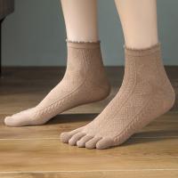 6 Pares De Calcetines Finos Para Verano Para Mujer Con Dedos Separados Media Pierna Deporte Algodón Poliéster Spandex - details 7