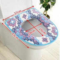 Cubierta De Inodoro Flannel Invierno Cálida Con Estampados Almohadilla De Comodidad Suave Para Baño Accesorio Esencial - details 11