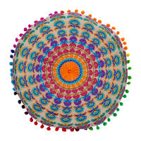 CAPRILO REGALOS & DECORACIÓN Cojín Decorativo de Textil Acrílico con Relleno "Multicolor-Indio ". Adornos. Decoración del Hogar. Regalos Originales. 40 x 40 x 8 cm - details 1