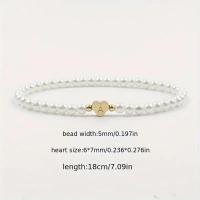 Pulsera Inicial De Perla Falsa Para Mujer Pulsera De Enlace Moda Joyería Regalo Pulsera De Cuerda A-Z Con 26 Letras - details 1