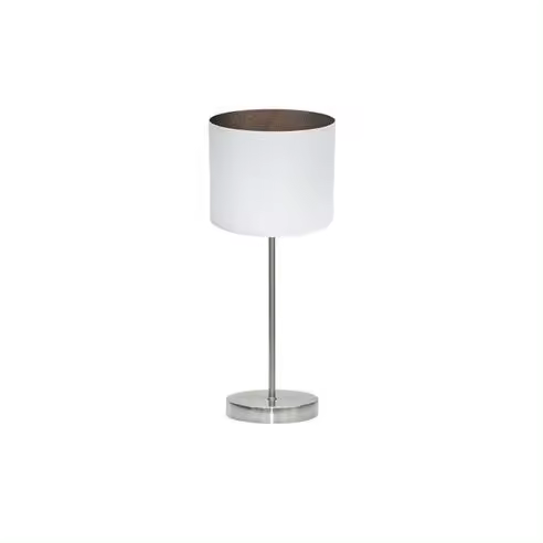 FABRILAMP Lámpara de Mesa Sobremesa Tatiana 1xe14 Niquel/blanco-oxido 42x17x17 Cm - Diseño Elegante - 1