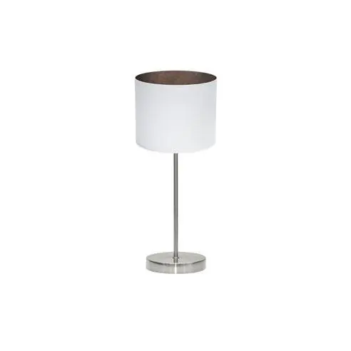 FABRILAMP Lámpara de Mesa Sobremesa Tatiana 1xe14 Niquel/blanco-oxido 42x17x17 Cm - Diseño Elegante - 1
