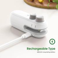 Sello Portátil Mini 2 En 1 Para Snacks Y Uso Doméstico Recargable Sello De Vacío Para Bolsas De Plástico Ecológico De Plástico - details 4