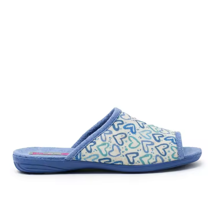 COSDAM 13088 INDIGO Zapatillas de estar por casa muj 35131 25V PALA CORAZONES INDIGO - 1