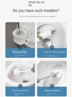 Juego De Cepillo De Inodoro Desechable Con Limpieza Incorporada Herramienta De Limpieza Del Baño Con Cabeza De Reemplazo Estéril Longitud Del Mango Adecuada Para El Día a Día - details 1