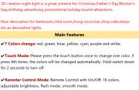 Lámpara De Noche LED 3D Soñador Con Control Remoto 16 Colores Cambiando Regalo Para Niñas Decoración De Habitación Luz De Mesa Al Lado Cama - details 0
