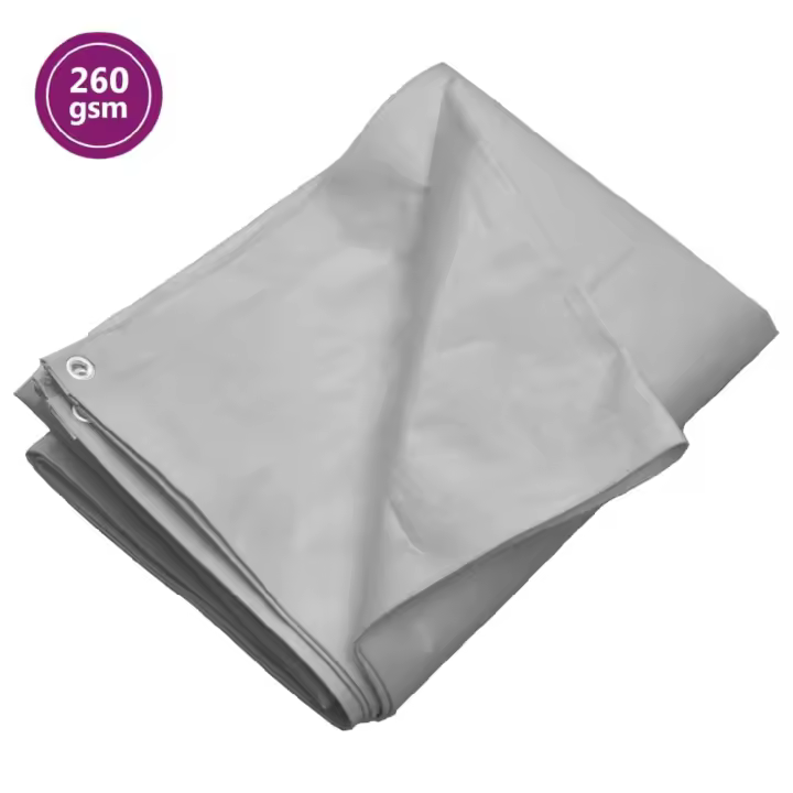 Vidaxl Lona HDPE Gris 260g/m² 6x6m - Ideal para Muebles de Jardín - Refugio Temporal - Resistente Al Agua - 1