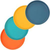 Juego De 4 Tazas De Alimentos Para Gatos Con Diseño De Gato Anti-Fatiga Platos Planos Para Acuarela Y Alimentos Dish Para Mascotas Interiores Material PP Resistente - details 5