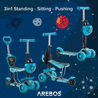 AREBOS Patinete Kick Scooter City NiÃ±os  con asiento  con ruedas LED - details 9