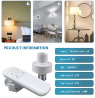 Soporte De Bombilla LED Inalámbrico E27 E26 Con Control Remoto Y Timer Adaptador De Enchufe AC 85-265V Para Bombilla De Luz - details 3