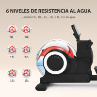 SPORTNOW Máquina de Remo con 6 Niveles de Resistencia al Agua Máquina de Remo para Casa Plegable con Pantalla LCD Ruedas Máquina de Remar para Entrenaminto en Gimnasio Negro - details 4