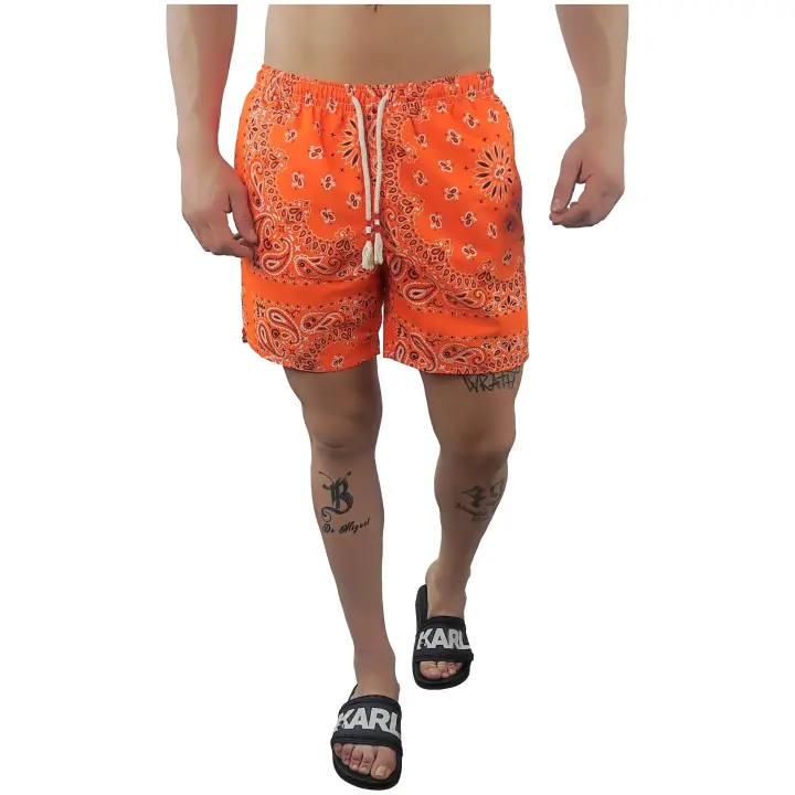 MC2 SAINT BARTH - Bañador Estampado Bandana Round Naranja - 1