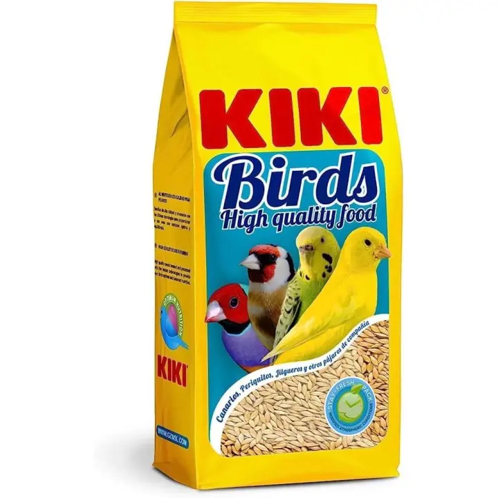 Alpiste cribado para canarios, periquitos, jilgueros y otros pájaros de compañía 1kg  y 5 kg - Kiki - 1