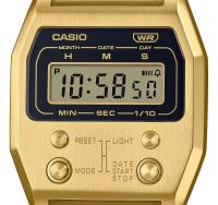 reloj digital retro vintage Casio A1100G-5 remember 52QS-14B 70’s edition 40 × 35 × 9.1 mm  baño de iones - details 5