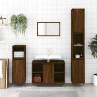 vidaXL Armario de baño madera de ingeniería 30x30x100 cm en color Roble artisan/Roble Sonoma/Madera antigua y más | almacenamiento funcional diseño moderno para baño dormitorio sala - details 9
