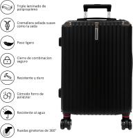 Artree | Set 2 piezas. Juego de Maletas de viaje para cabina de avión varios colores. Maletas rígidas con ruedas extraibles Una de 10kilos (56x39x23cm) y una maleta tamaño infantil (52x35x20cm) - details 4