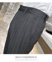 Traje De Tres Piezas Para Hombre (blazer+ Chaleco + Pantalones) Estilo Casual Elegante Con Rayas Adaptado a Todas Las Estaciones Vestimenta Adecuada Para Bodas Y Negocios - details 21