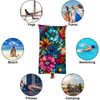 Toalla de playa, toalla absorbente de microfibra, toalla de baño para surfear, nadar y playa. - details 9